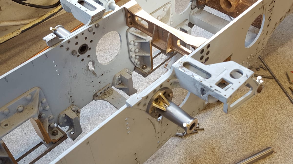 Chassis stripped for painting: Part 1,weighshaft fabrication, bits and pieces.