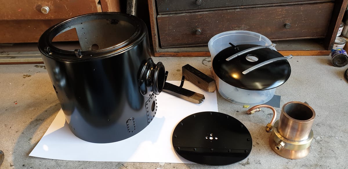 Completion of petticoat pipe and repaint of the smokebox